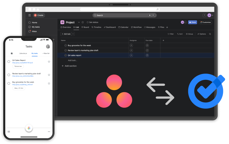 asana & google-tasks