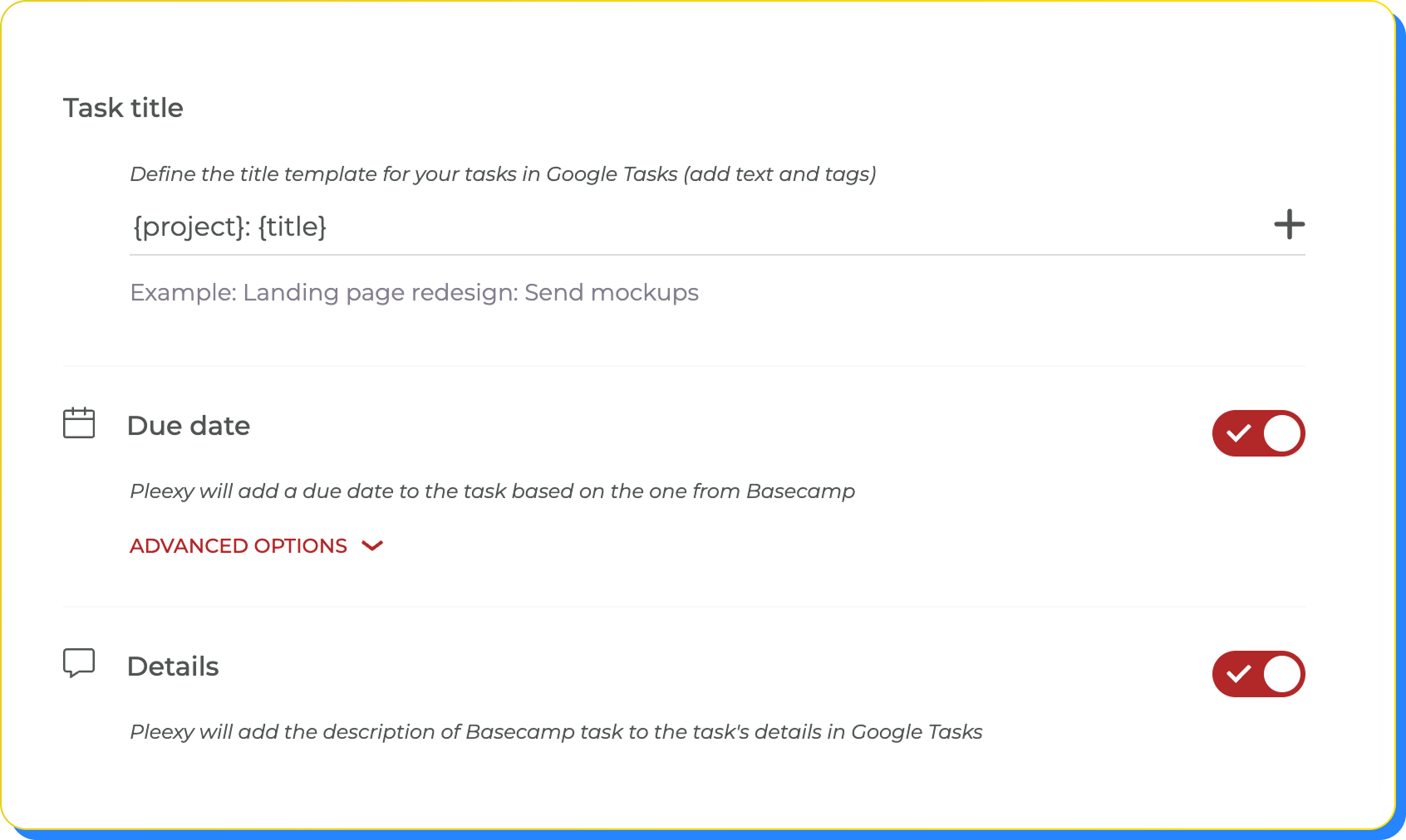 Customize Google Tasks formatting