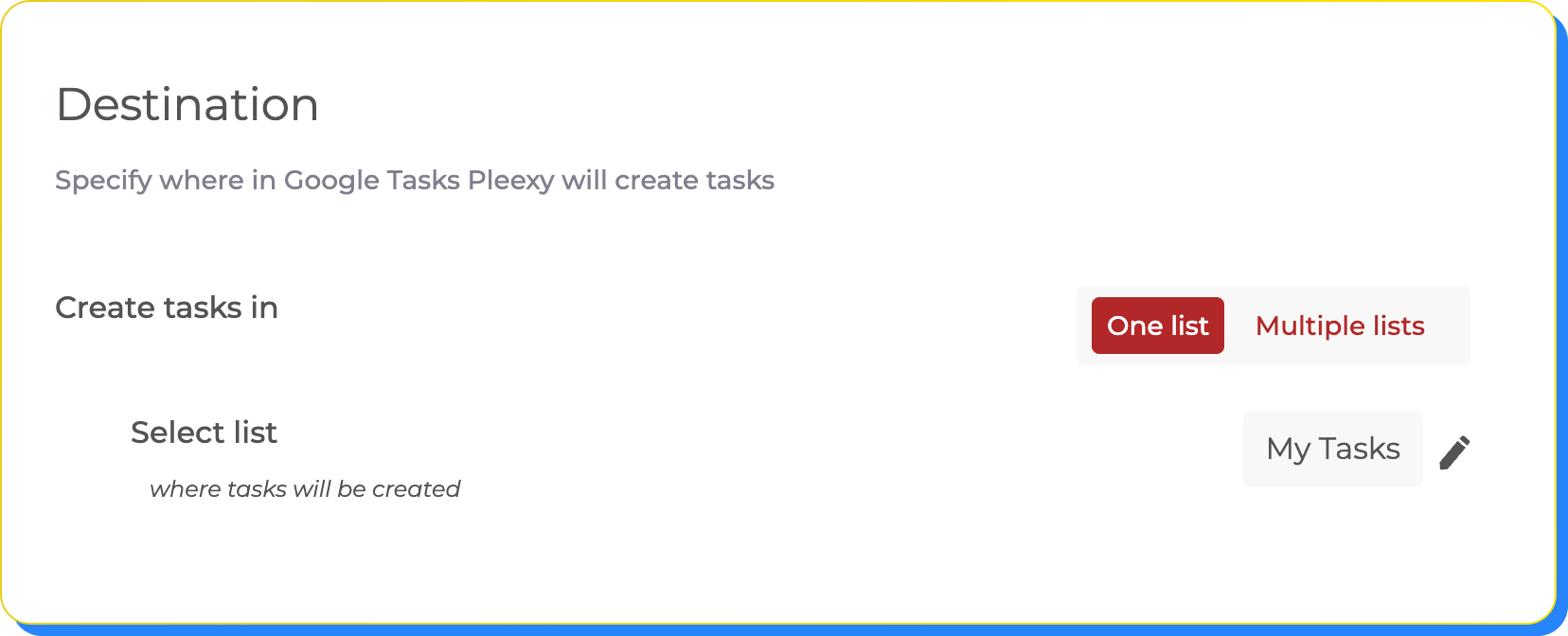 Organize tasks in Google Task lists