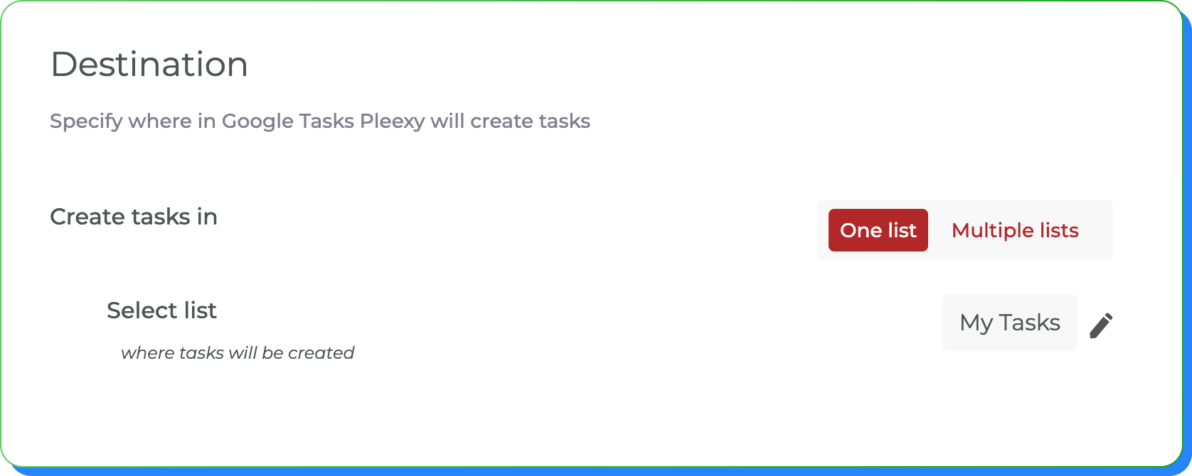 Organize tasks in Google Task lists