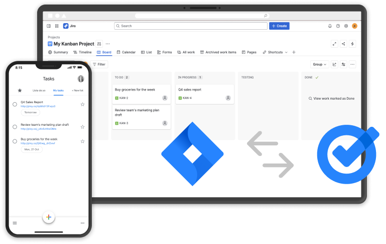 jira & google-tasks