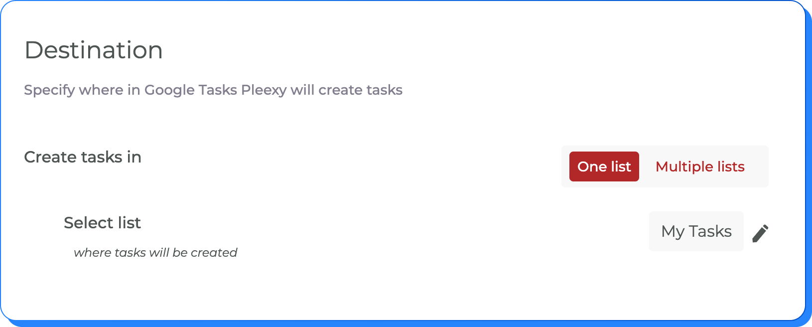 Organize tasks in Google Task lists