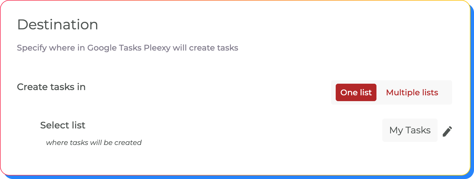 Organize tasks in Google Task lists