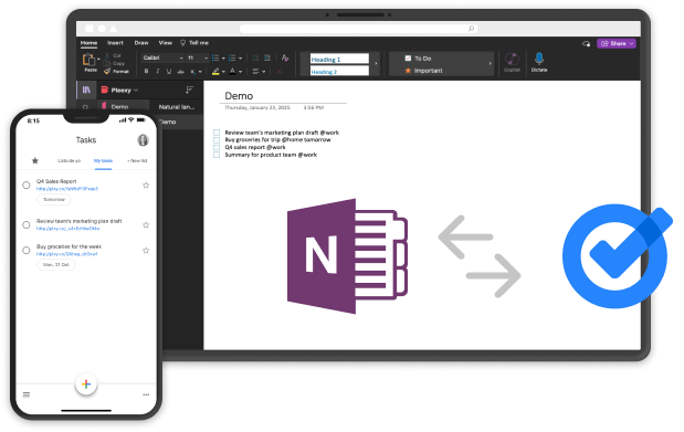 onenote & google-tasks