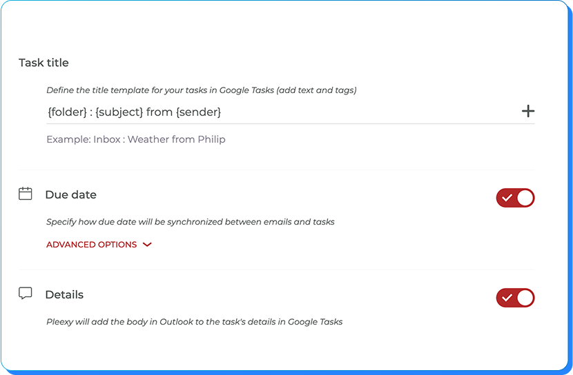 Customizable Task Creation