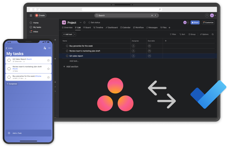 asana & mstodo