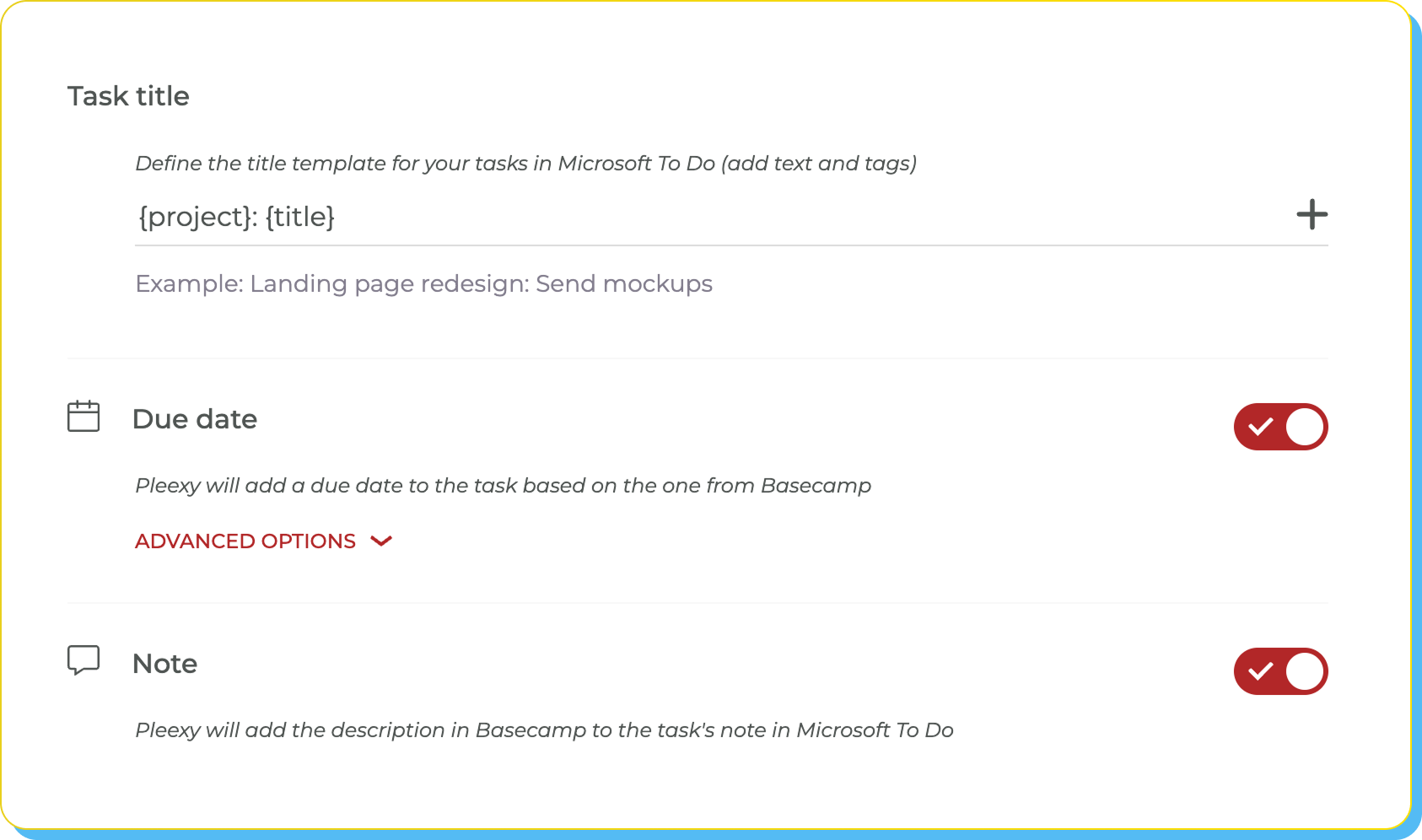 Customize Microsoft To Do task creation