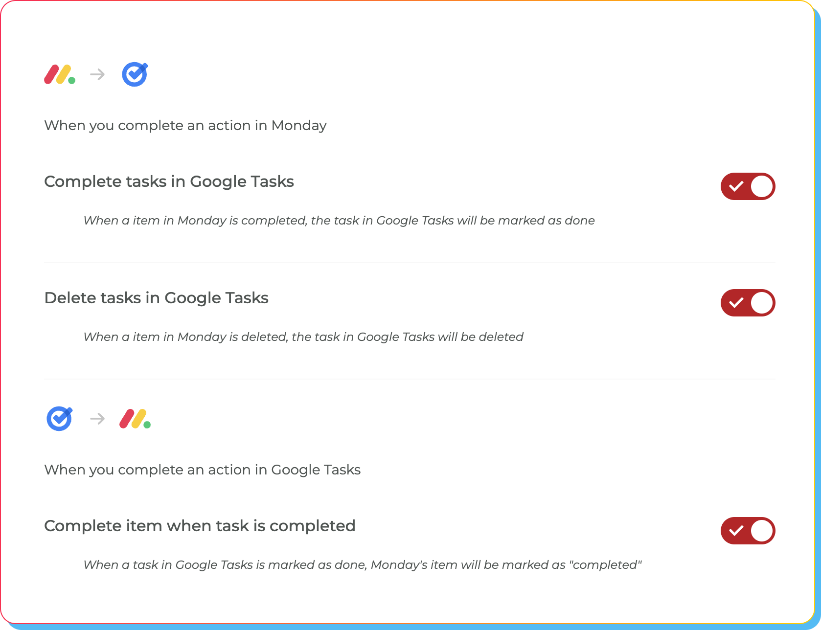 Fine-tune synchronization settings