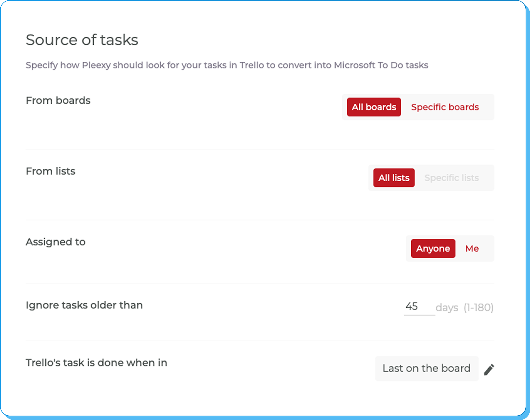 Define smart card filtering rules