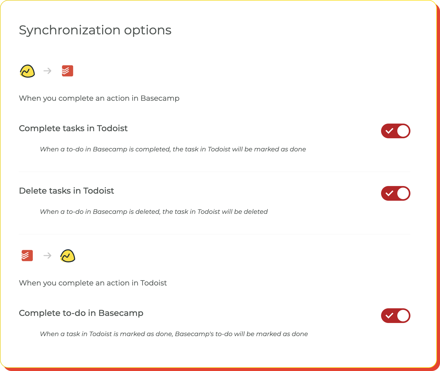 Fine-tune synchronization behavior