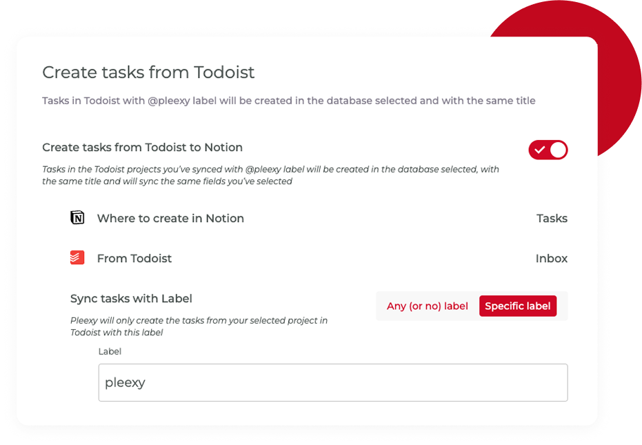 Customize your task sync settings