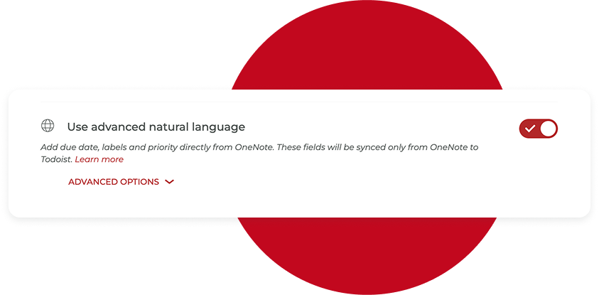 Use advanced natural language to create smart tasks directly from OneNote and save time