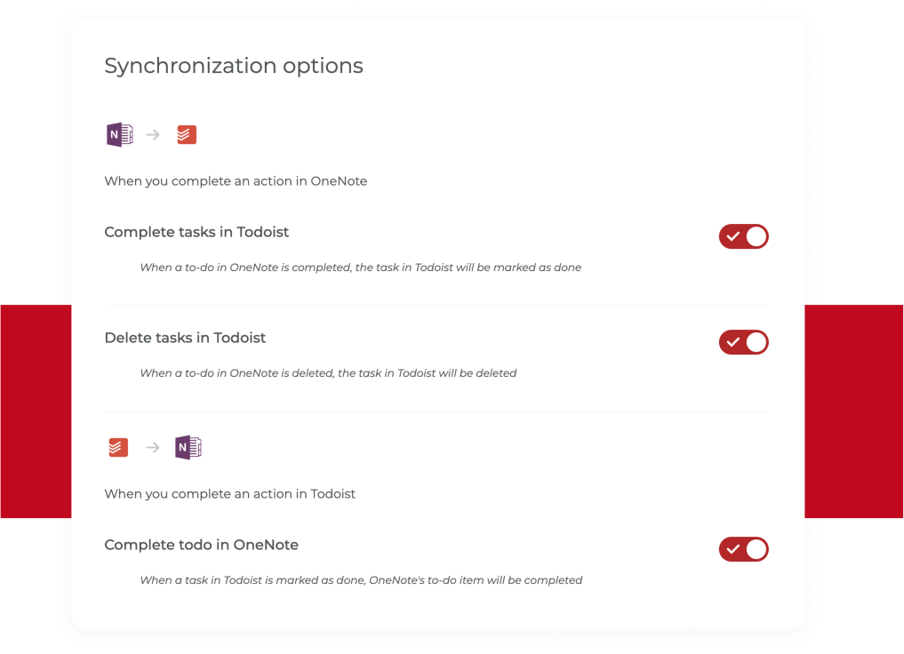 Customize your task sync settings